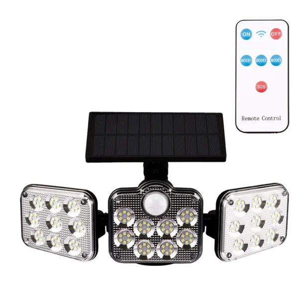 Nastaviteľná Solárna lampa s oddelným panelom + pohybový senzor obrázok 3
