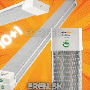 LED STROPNÉ SVIETIDLO S PRIEHĽADNYM KRYTOM 2 RAD 36W 6500K SATURN