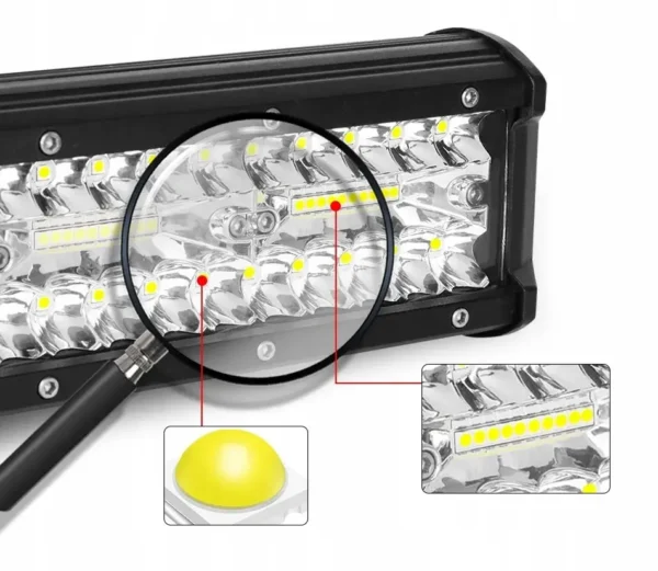 Led pracovná lampa na auto detail
