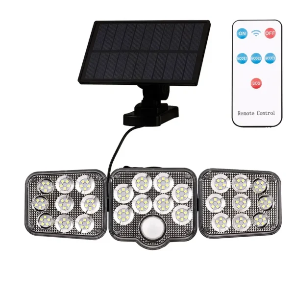 Nastaviteľná Solárna lampa s oddelným panelom + pohybový senzor obrázok 2