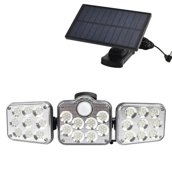 Nastaviteľná Solárna lampa s oddelným panelom + pohybový senzor obrázok