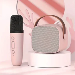 PRENOSNÝ MIKROFÓNOVÝ BEZDRÔTOVÝ REPRODUKTOR BLUETOOTH KARAOKE SET LED SVETLO