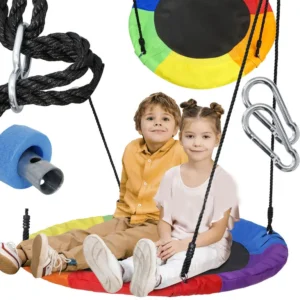 Eren/ VEĽKÁ ZÁHRADNÁ HOJDAČKA 100 CM, BOCIANIE PRE DETI RÁM HOJDACEJ SIEŤE