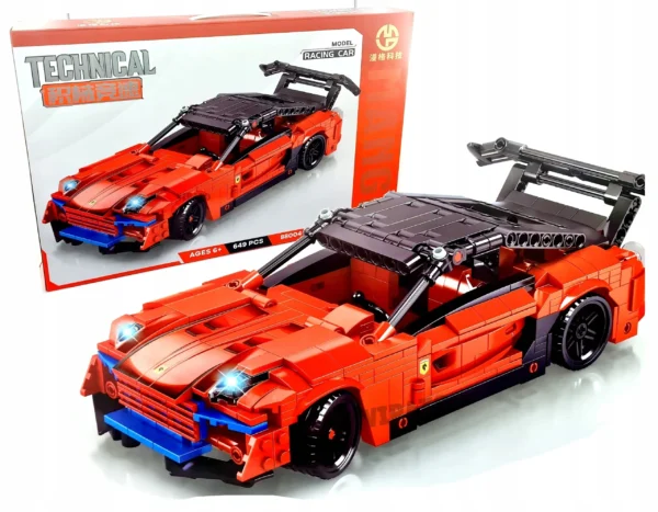 Stavebnica Ferrari autičko závodne červené 649 dielne