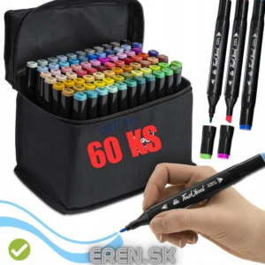 Eren/ Veľka sada obojstranných fixiek 60 ks