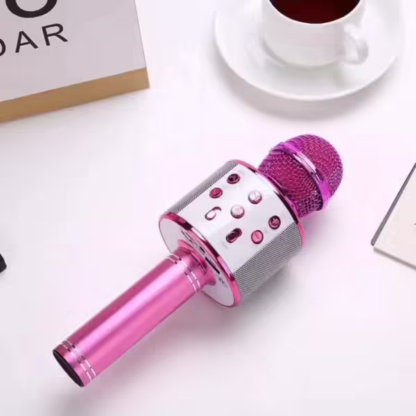 BEZDRÔTOVÝ MIKROFÓN KARAOKE BLUETOOTH RUŽOVÝ PRE DETI
