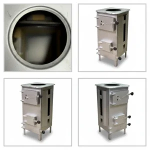 Piecka na drevo –  šamotové obloženie, 7,5 kW